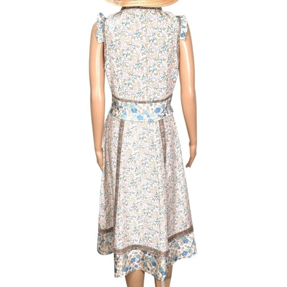 Marc By Marc Jacobs Folklore Boho Chic Silk Floral Print Dress Sz 4-6 Small - Picture 4 of 8